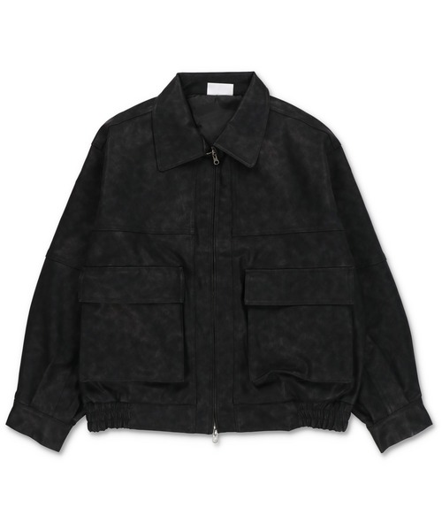 SPINNS(スピンズ)の「ヴィンテージライクPU A-2ショートジャケット/合皮ブルゾン(その他アウター・メンズ・ブラック/ブラウン・L/M)」の12枚目の写真