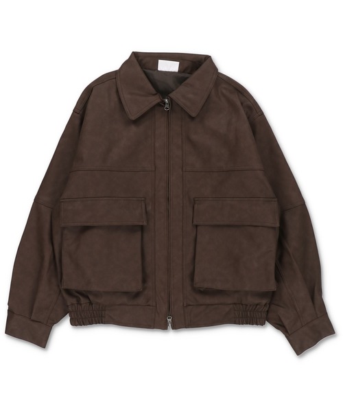 SPINNS(スピンズ)の「ヴィンテージライクPU A-2ショートジャケット/合皮ブルゾン(その他アウター・メンズ・ブラック/ブラウン・L/M)」の11枚目の写真