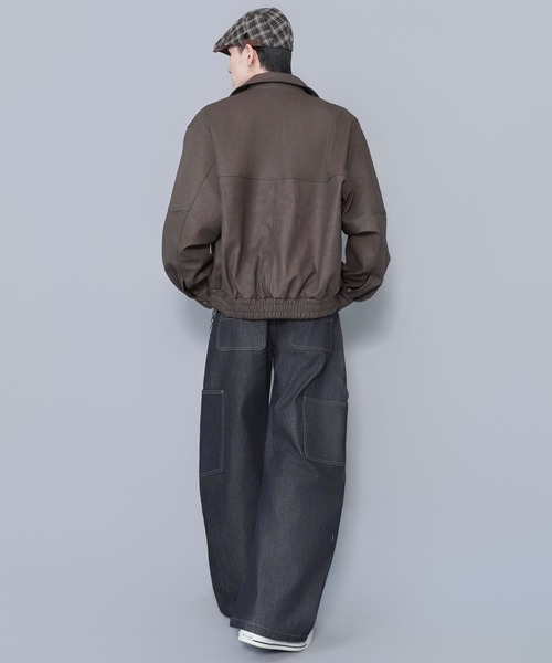 SPINNS(スピンズ)の「ヴィンテージライクPU A-2ショートジャケット/合皮ブルゾン(その他アウター・メンズ・ブラック/ブラウン・L/M)」の20枚目の写真