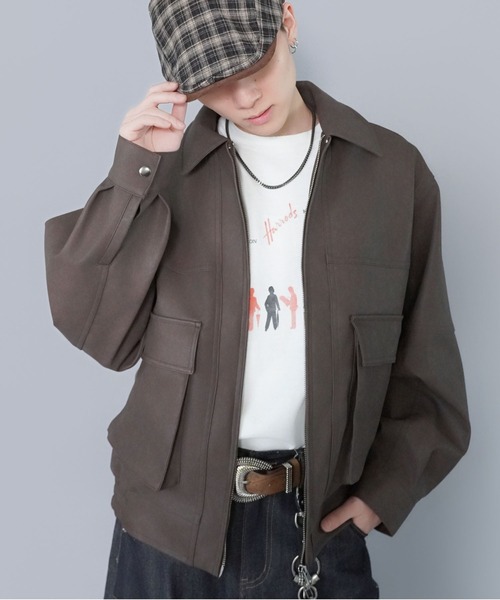 SPINNS(スピンズ)の「ヴィンテージライクPU A-2ショートジャケット/合皮ブルゾン(その他アウター・メンズ・ブラック/ブラウン・L/M)」の19枚目の写真