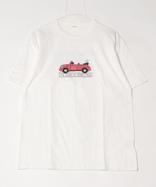 A BAG OF CHIPS(アバッグオブチップス)の「Jeans-b 2nd/ジーンズベーセカンド WEST ADVENTURE Tシャツ フリーサイズ(Tシャツ/カットソー・メンズ・オフホワイト・F)」の1枚目の写真