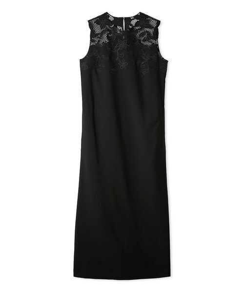 Mila Owen（ミラオーウェン）の「カットワークレース刺繍ストレートワンピース（ワンピース・レディース・ブラック/ブラウン・1/0）」の3枚目の写真