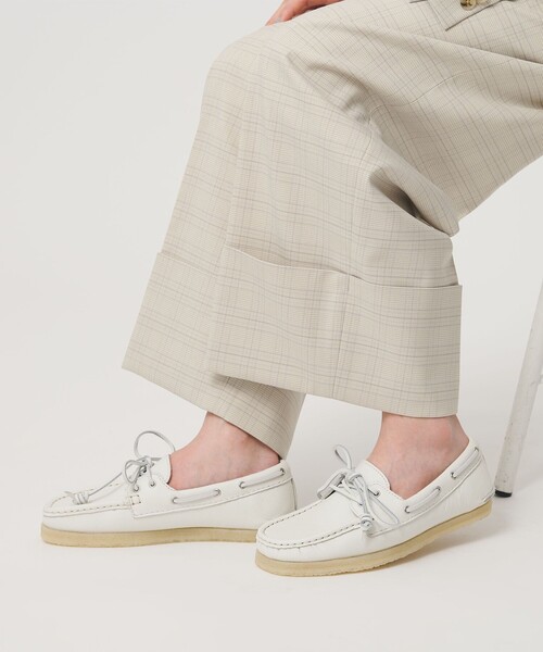 Clarks Originals（クラークスオリジナルズ）の「＜Clarks Originals＞Godney Boat シューズ（モカシン/デッキシューズ・レディース・オフホワイト・4/6/5）」の2枚目の写真