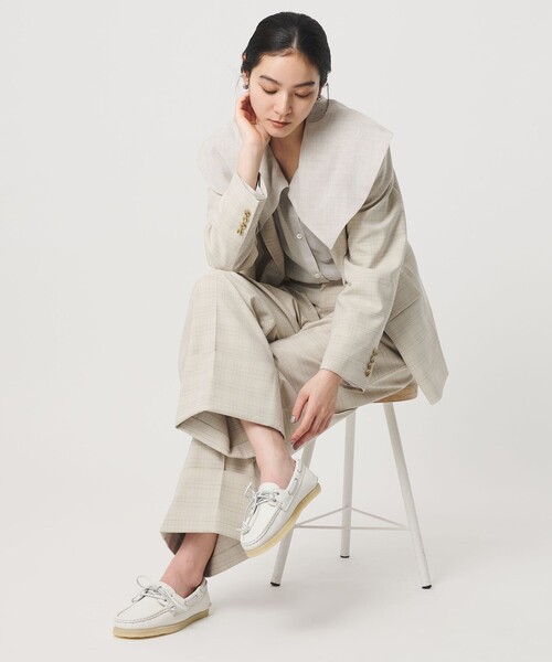 Clarks Originals（クラークスオリジナルズ）の「＜Clarks Originals＞Godney Boat シューズ（モカシン/デッキシューズ・レディース・オフホワイト・4/6/5）」の3枚目の写真