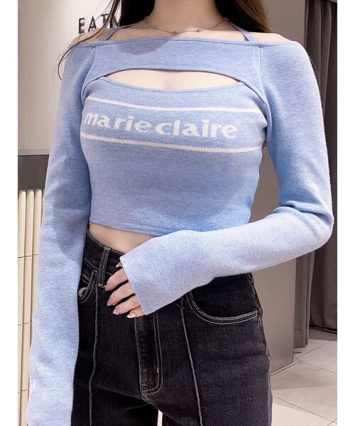 EATME(イートミー)の「【marie claire×EATME】オフショルダーニットTOP(ニット/セーター・レディース・ブラック/ブルー/オフホワイト・FREE)」の5枚目の写真