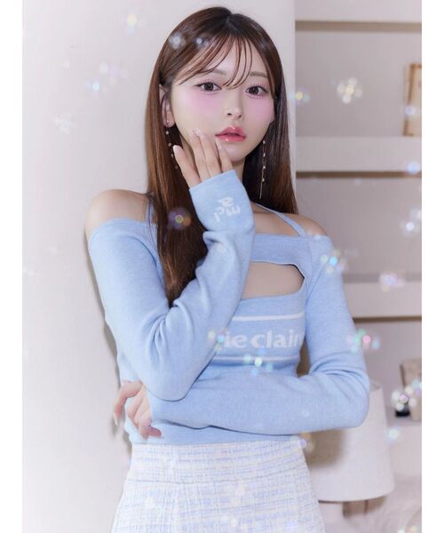 EATME(イートミー)の「【marie claire×EATME】オフショルダーニットTOP(ニット/セーター・レディース・ブラック/ブルー/オフホワイト・FREE)」の18枚目の写真