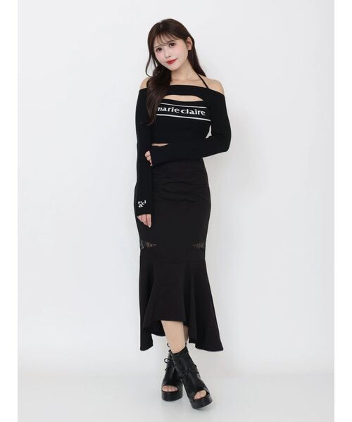 EATME（イートミー）の「【marie claire×EATME】オフショルダーニットTOP（ニット/セーター・レディース・ブラック/ブルー/オフホワイト・FREE）」の21枚目の写真