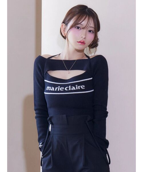 EATME(イートミー)の「【marie claire×EATME】オフショルダーニットTOP(ニット/セーター・レディース・ブラック/ブルー/オフホワイト・FREE)」の8枚目の写真
