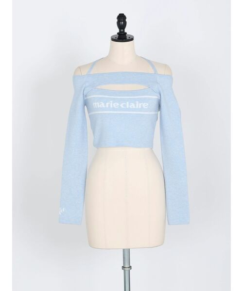 EATME（イートミー）の「【marie claire×EATME】オフショルダーニットTOP（ニット/セーター・レディース・ブラック/ブルー/オフホワイト・FREE）」の7枚目の写真