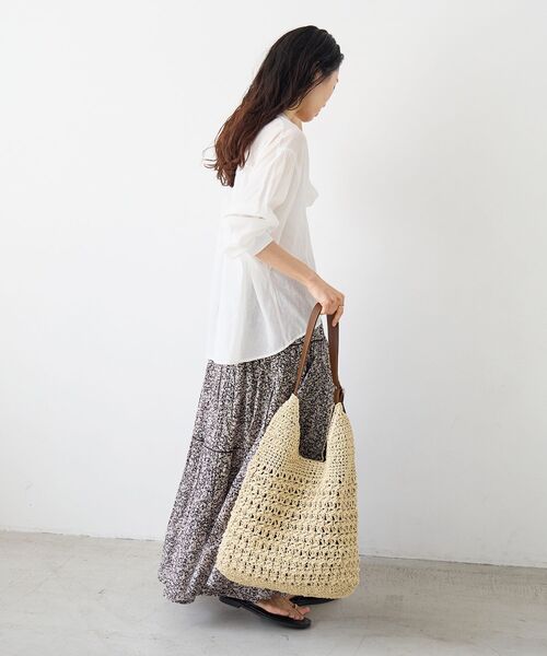 le.coeur blanc(ルクールブラン)の「シアーシャツカーデ(シャツ/ブラウス・レディース・オレンジ/ブラック/ホワイト・38)」の11枚目の写真