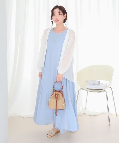 le.coeur blanc(ルクールブラン)の「シアーシャツカーデ(シャツ/ブラウス・レディース・オレンジ/ブラック/ホワイト・38)」の16枚目の写真