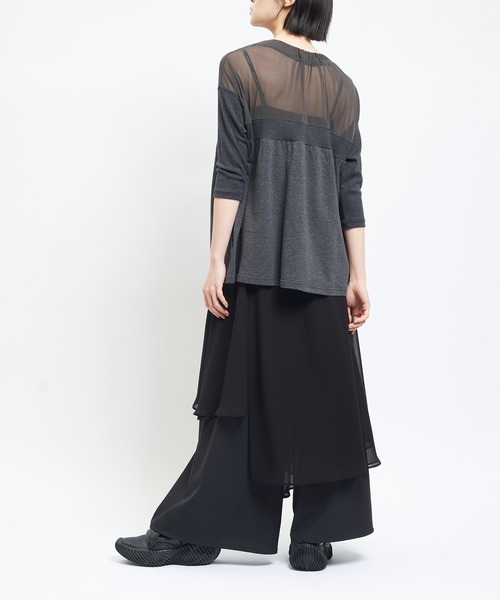 gomme（ゴム）の「ギャザーカーディガン（カーディガン/ボレロ・レディース・チャコールグレー・MEDIUM）」の5枚目の写真