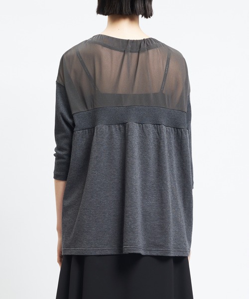 gomme（ゴム）の「ギャザーカーディガン（カーディガン/ボレロ・レディース・チャコールグレー・MEDIUM）」の8枚目の写真