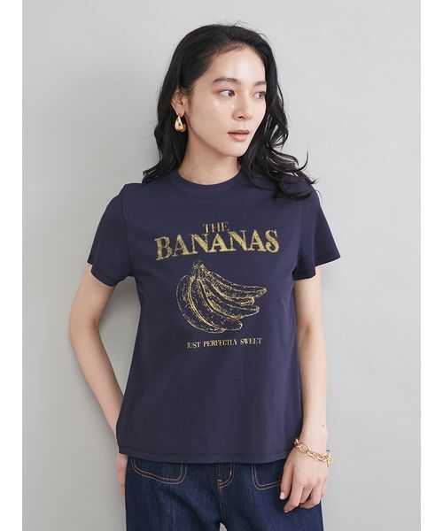 Mila Owen（ミラオーウェン）の「モチーフグラフィックＴシャツ（Tシャツ/カットソー・レディース・ベージュ/ピンク/ホワイト/モカ/ネイビー・0/1）」の11枚目の写真