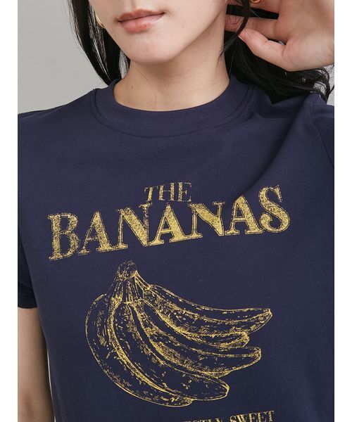 Mila Owen（ミラオーウェン）の「モチーフグラフィックＴシャツ（Tシャツ/カットソー・レディース・ベージュ/ピンク/ホワイト/モカ/ネイビー・0/1）」の16枚目の写真