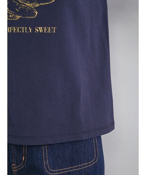 Mila Owen（ミラオーウェン）の「モチーフグラフィックＴシャツ（Tシャツ/カットソー・レディース・ベージュ/ピンク/ホワイト/モカ/ネイビー・0/1）」の18枚目の写真