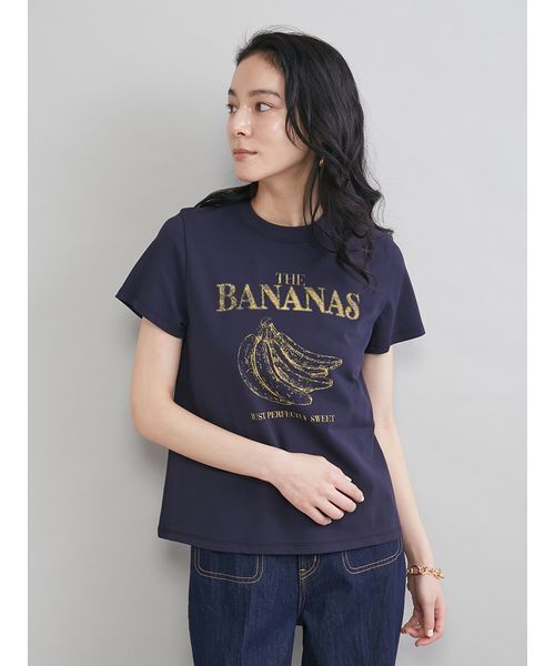 Mila Owen（ミラオーウェン）の「モチーフグラフィックＴシャツ（Tシャツ/カットソー・レディース・ベージュ/ピンク/ホワイト/モカ/ネイビー・0/1）」の13枚目の写真