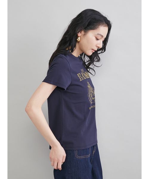 Mila Owen(ミラオーウェン)の「モチーフグラフィックTシャツ(Tシャツ/カットソー・レディース・ベージュ/ピンク/ホワイト/モカ/ネイビー・0/1)」の16枚目の写真