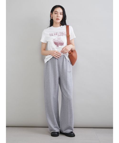 Mila Owen（ミラオーウェン）の「モチーフグラフィックＴシャツ（Tシャツ/カットソー・レディース・ベージュ/ピンク/ホワイト/モカ/ネイビー・0/1）」の22枚目の写真