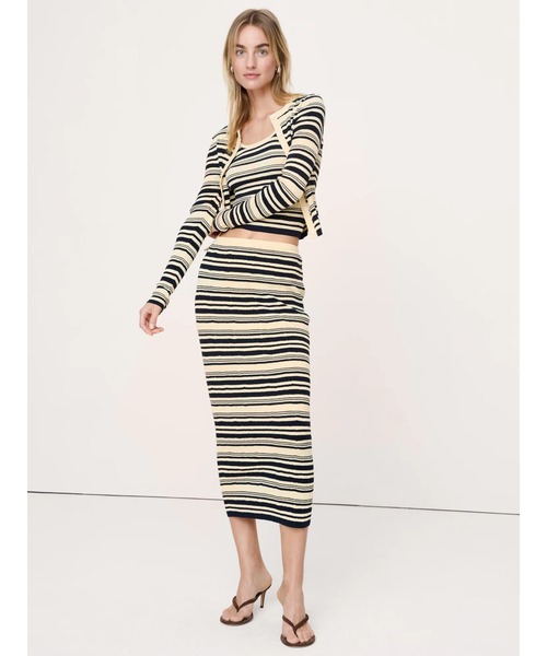 Banana Republic(バナナリパブリック)の「クリンクル ニット マキシスカート(スカート・レディース・ネイビー/アイボリー/イエロー・XS/S/M/L)」の8枚目の写真
