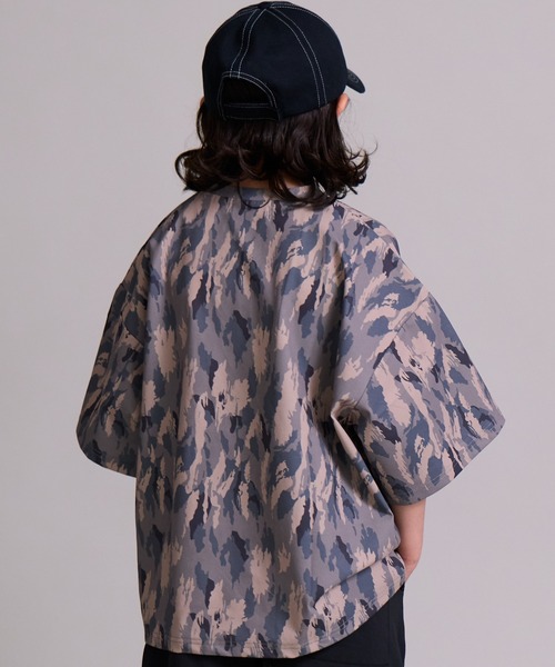 PAIRMANON STREET（ペアマノンストリート）の「【マルチファンクション】吸水速乾 総柄 半袖 Tシャツ【PAIRMANON STREET】（Tシャツ/カットソー・キッズ・グリーン/オレンジ/ブラック/グレー系その他/カーキ・100/110/120/130/140/150/160）」の15枚目の写真