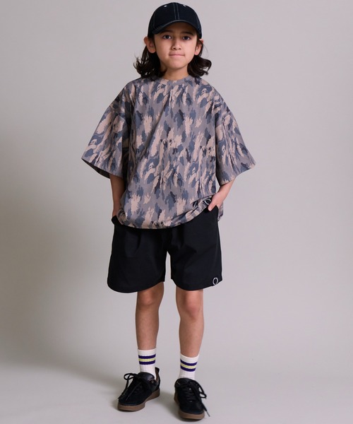 PAIRMANON STREET（ペアマノンストリート）の「【マルチファンクション】吸水速乾 総柄 半袖 Tシャツ【PAIRMANON STREET】（Tシャツ/カットソー・キッズ・グリーン/オレンジ/ブラック/グレー系その他/カーキ・100/110/120/130/140/150/160）」の16枚目の写真