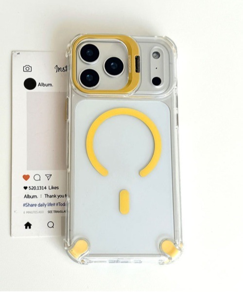 Fun & Daily(ファンアンドデイリー)の「F&D : カラーポイントクリア iPhoneケース(MagSafe対応)/ 16 / 17 / Plus / Pro / Pro Max / Air アイフォンケース(スマホケース/カバー・レディース・ブラック/イエロー/グレー・iPhone 16/iPhone 16 Pro/iPhone 17/iPhone 17 Pro/iPhone Air/iPhone 15/iPhone 17 Pro Max)」の16枚目の写真