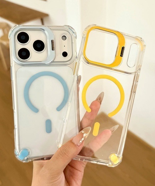 Fun & Daily(ファンアンドデイリー)の「F&D : カラーポイントクリア iPhoneケース(MagSafe対応)/ 16 / 17 / Plus / Pro / Pro Max / Air アイフォンケース(スマホケース/カバー・レディース・ブラック/イエロー/グレー・iPhone 16/iPhone 16 Pro/iPhone 17/iPhone 17 Pro/iPhone Air/iPhone 15/iPhone 17 Pro Max)」の8枚目の写真