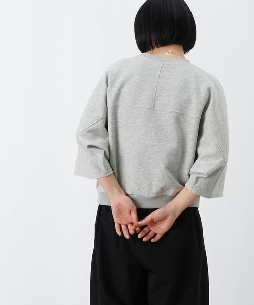 LUCA/LADY LUCK LUCA（ルカ/レディラックルカ）の「LC/LLL ドットジャガード裏毛5分袖プルオーバー（Tシャツ/カットソー・レディース・オフホワイト/グレー・FREE）」の12枚目の写真