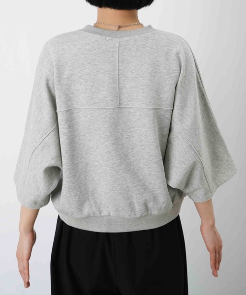 LUCA/LADY LUCK LUCA（ルカ/レディラックルカ）の「LC/LLL ドットジャガード裏毛5分袖プルオーバー（Tシャツ/カットソー・レディース・オフホワイト/グレー・FREE）」の16枚目の写真