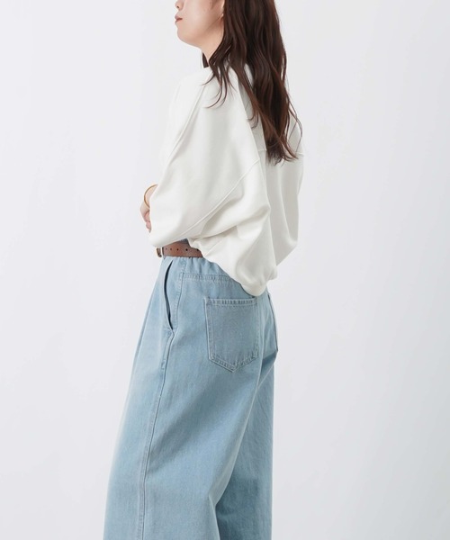 LUCA/LADY LUCK LUCA（ルカ/レディラックルカ）の「LC/LLL ドットジャガード裏毛5分袖プルオーバー（Tシャツ/カットソー・レディース・オフホワイト/グレー・FREE）」の3枚目の写真