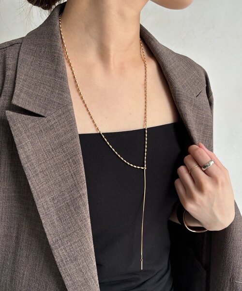 DouDou（ドゥドゥ）の「変形ボールチェーンスライダーネックレス（ネックレス・レディース・ゴールド/シルバー・FREE）」の4枚目の写真