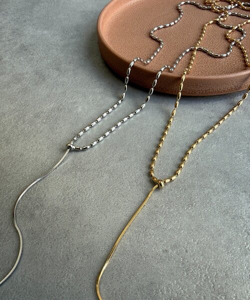 DouDou（ドゥドゥ）の「変形ボールチェーンスライダーネックレス（ネックレス・レディース・ゴールド/シルバー・FREE）」の7枚目の写真