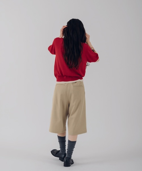 MUHET(ミュエータ)の「belted shorts / ベルト付きハーフパンツ(その他パンツ・レディース・ベージュ/チャコールグレー/ネイビー・SMALL/LARGE/MEDIUM)」の17枚目の写真