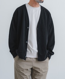 quadro（クオドロ）の「エメラルド変形ワッフルVネックカーディガン（カーディガン/ボレロ）」