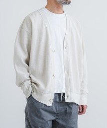 quadro（クオドロ）の「エメラルド変形ワッフルVネックカーディガン（カーディガン/ボレロ）」