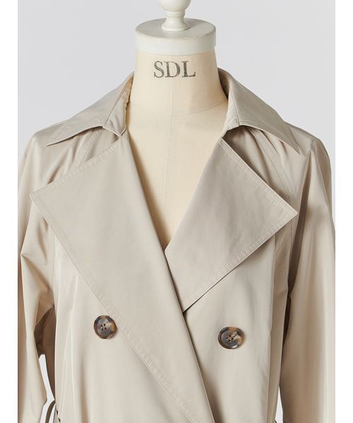 SNIDEL（スナイデル）の「バリエーションドレストレンチコート（トレンチコート・レディース・チェック/ライトベージュ・0/1）」の14枚目の写真