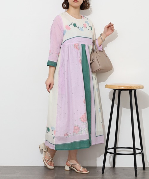 KILKI(キルキー)の「kilki スカーフプリントワンピース 半端袖(ワンピース・レディース・B/A・ONESIZE)」の1枚目の写真