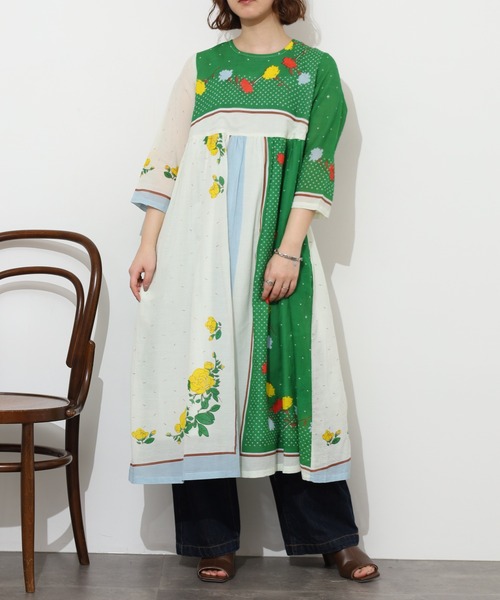 KILKI(キルキー)の「kilki スカーフプリントワンピース 半端袖(ワンピース・レディース・B/A・ONESIZE)」の3枚目の写真