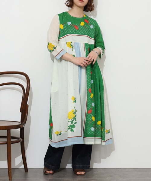KILKI(キルキー)の「kilki スカーフプリントワンピース 半端袖(ワンピース・レディース・B/A・ONESIZE)」の4枚目の写真