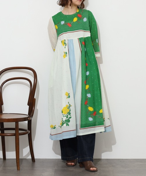 KILKI(キルキー)の「kilki スカーフプリントワンピース 半端袖(ワンピース・レディース・B/A・ONESIZE)」の5枚目の写真