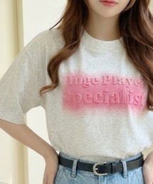ペイント風 エンボスロゴ 半袖Tシャツ