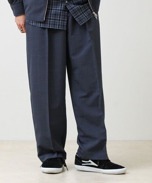 GLOSTER（グロスター）の「【セットアップ着用可能】ドライポリワイドパンツ（その他パンツ・メンズ・チャコールグレー/ブラック/ネイビー・L/M/S）」の2枚目の写真