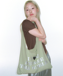 AMESWORLDWIDE（アメスワールドワイド）の「LETTERING CASUAL HOBO BAG GREEN（ショルダーバッグ）」
