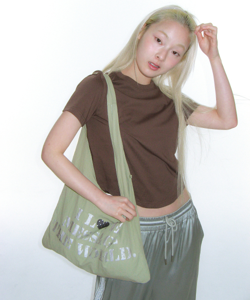 AMESWORLDWIDE（アメスワールドワイド）の「LETTERING CASUAL HOBO BAG GREEN（ショルダーバッグ・レディース・その他・FREE）」の5枚目の写真