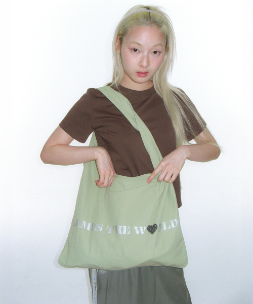 AMESWORLDWIDE（アメスワールドワイド）の「LETTERING CASUAL HOBO BAG GREEN（ショルダーバッグ・レディース・その他・FREE）」の4枚目の写真