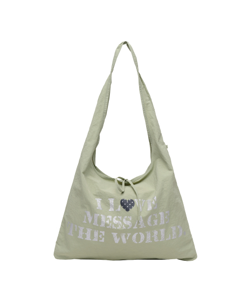 AMESWORLDWIDE（アメスワールドワイド）の「LETTERING CASUAL HOBO BAG GREEN（ショルダーバッグ・レディース・その他・FREE）」の10枚目の写真