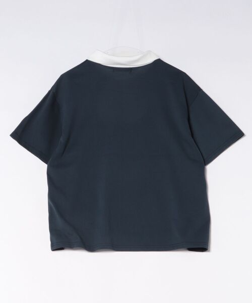 GORGE(ゴージ)の「《カレッジロゴ刺繍×ハーフジップ》カットソー/ストリート/春夏秋/全2色(Tシャツ/カットソー・レディース・オートミール/ネイビー・F)」の3枚目の写真