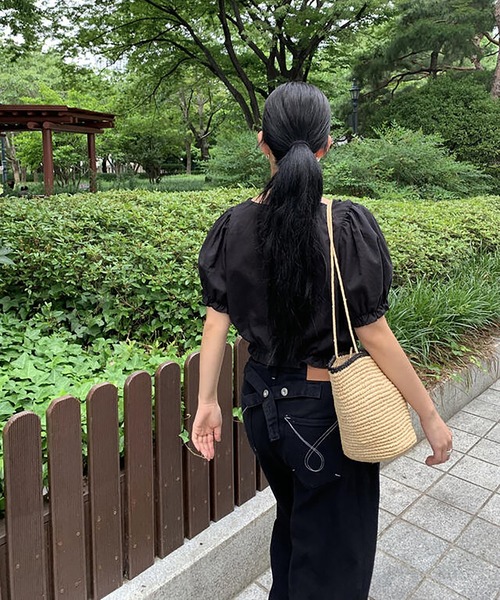 LAFFMO(ラフモ)の「バレルレッグワイドデニムパンツ(デニムパンツ・レディース・ブラック/ホワイト・M/S)」の19枚目の写真