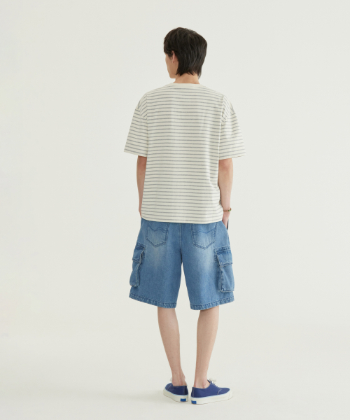 COVERNAT(カバーナット)の「マルチストライプグラフィックTシャツアイボリー(Tシャツ/カットソー・メンズ・その他・X-SMALL/SMALL/MEDIUM/LARGE/X-LARGE/XX-LARGE)」の7枚目の写真